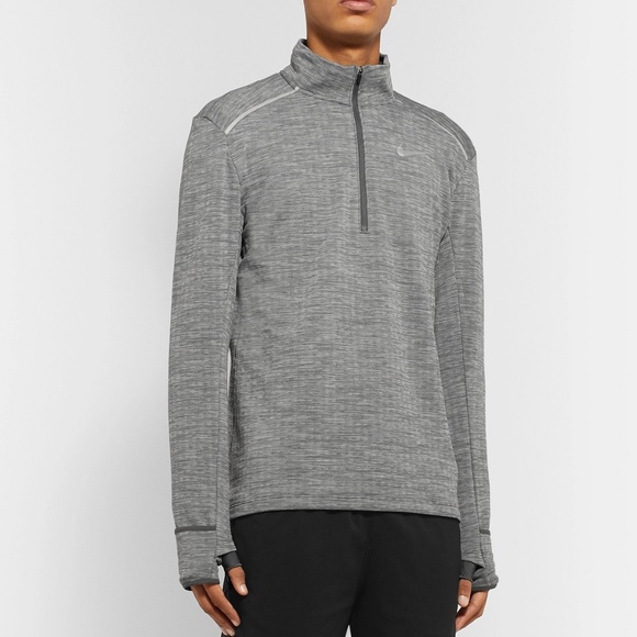 Nike Men's Therma Element 1/2 Zip Long Sleeve Running Shirt XL Gray Top BV4713 - Picture 3 of 16